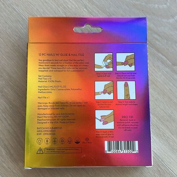 Colorful Reusable Nail Set/Lot of 5 - Picture 5 of 12